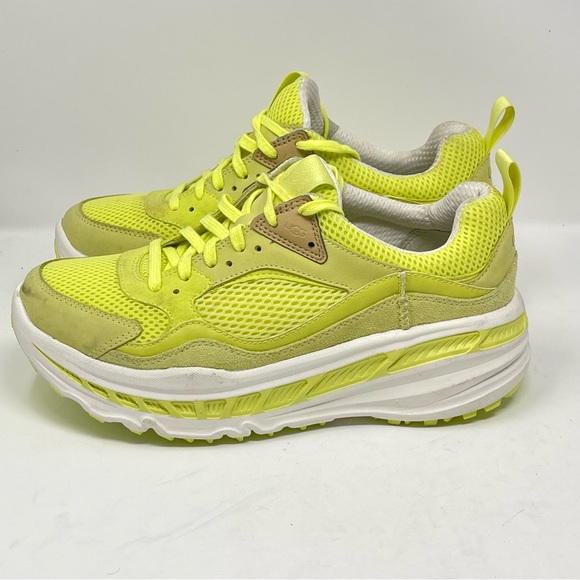 Ugg Low Mesh CA805 Shoes Mens 8 EU 41 Yellow White Chunky Sneakers 1108037 - Picture 4 of 16